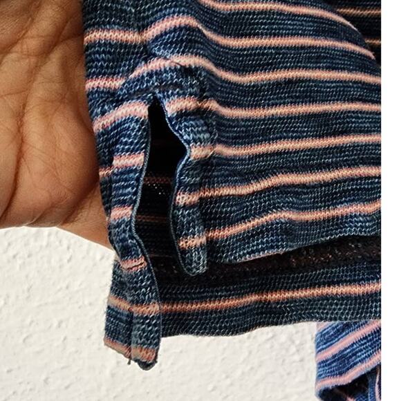 Faherty Long Sleeve Cotton Striped Collared Polo Tee Shirt Medium - Picture 6 of 8